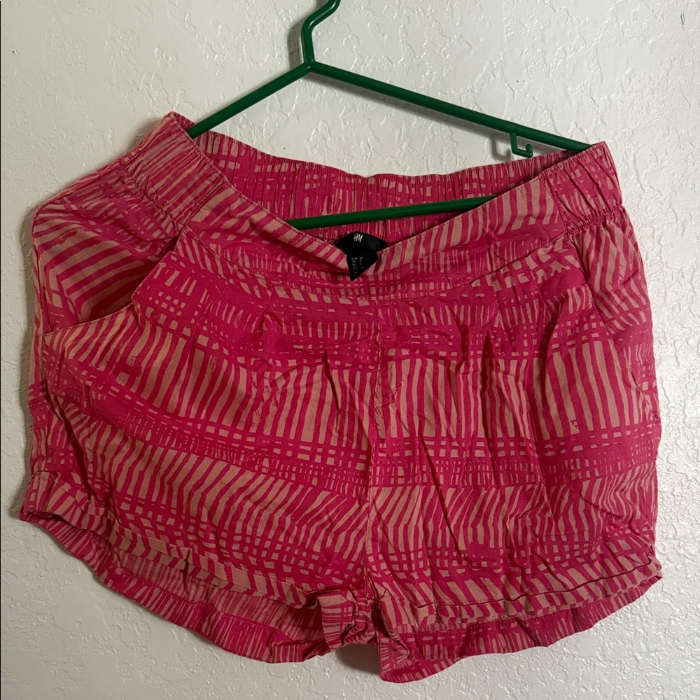 H&M Pink and Tan High Waist Women's Shorts